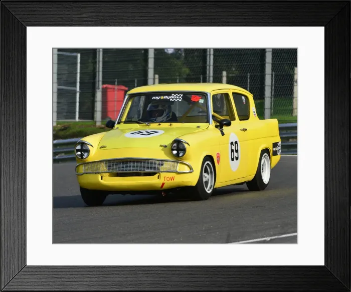 Framed Print : CJ4 8838 Bob Bullen, Ford Anglia 105E Framed Print : CJ4 8838 Bob Bullen, Ford Anglia 105E
