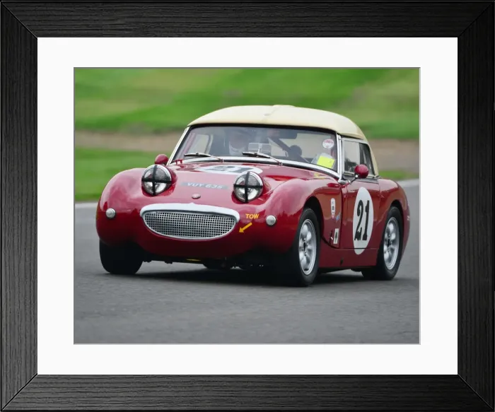 Framed Print : CJ4 9241 Peter Chappell, Austin Healey Sprite Mk1