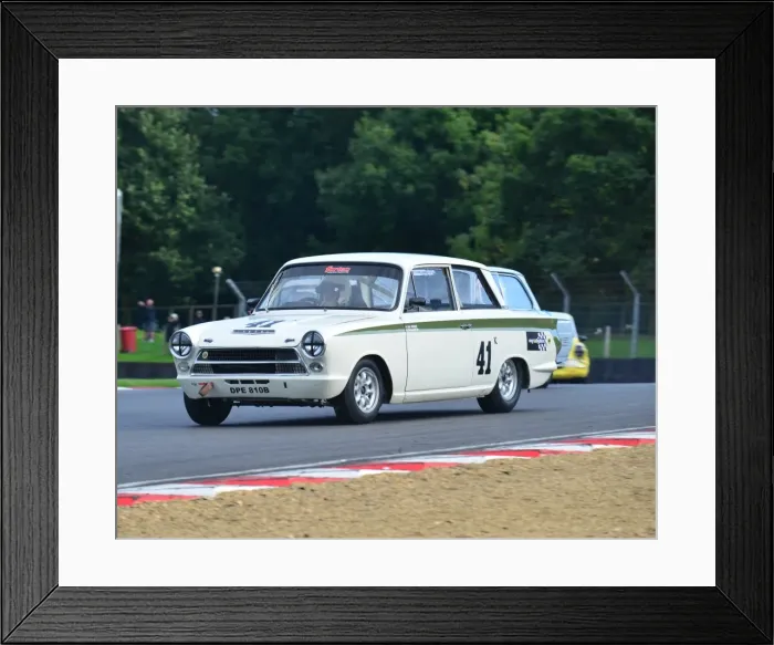 Framed Print : CJ4 9651 Neil Brown, Ford Lotus Cortina Framed Print : CJ4 9651 Neil Brown, Ford Lotus Cortina
