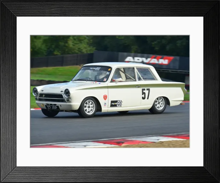 Framed Print : CJ4 9666 Jonathan Gomm, Ford Lotus Cortina