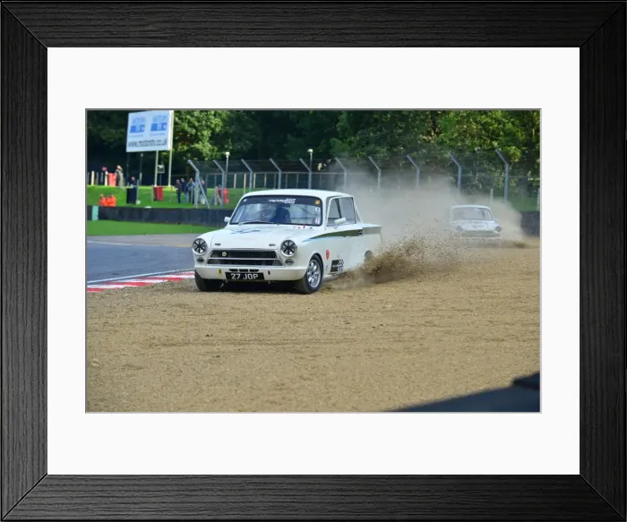 Framed Print : CJ4 9734 Jonathan Gomm, Jonathan Townsend, Ford Lotus Cortinas