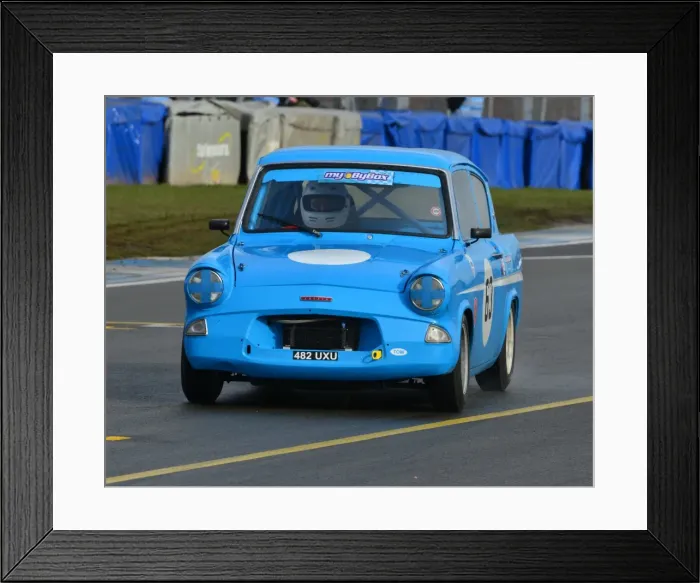 Framed Print : CJ3 1232 John Pugsley, Ford Anglia, 482 UXU