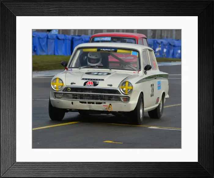 Framed Print : CJ3 1237 Steve Shuttleworth, Ford Lotus Cortina
