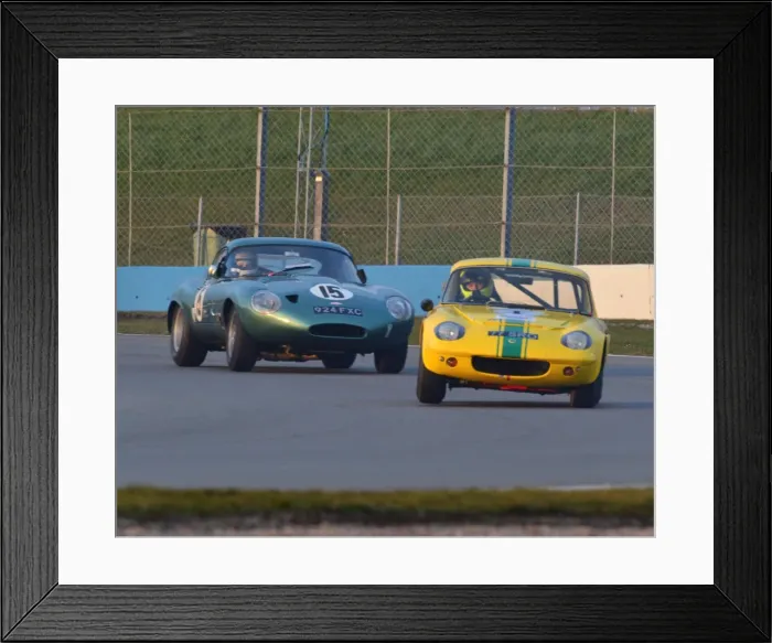 Framed Print : CJ3 1714 Nick Fleming, Lotus Elan S1, Paul Castaldini, Jaguar E-Type Framed Print : CJ3 1714 Nick Fleming, Lotus Elan S1, Paul Castaldini, Jaguar E-Type