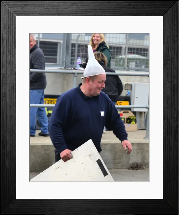 Framed Print : CJ3 7165 pit crew, funnell head Framed Print : CJ3 7165 pit crew, funnell head