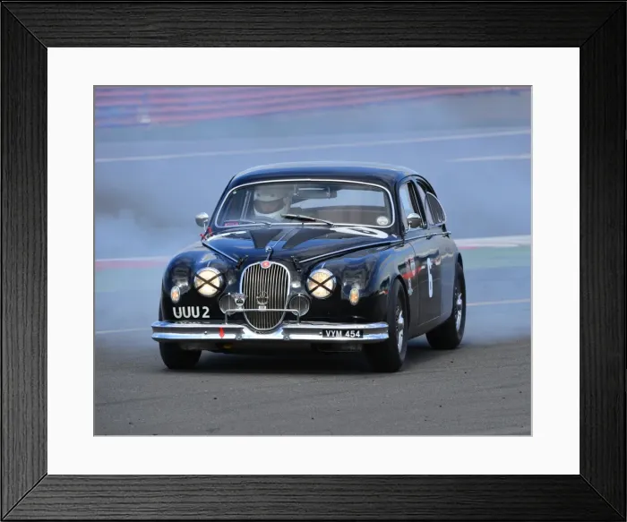 Framed Print : CJ3 2130 Nigel Webb, Anthony Reid, Jaguar Mk 1