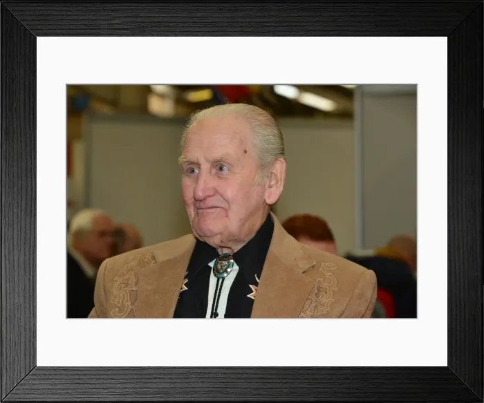 Framed Print : CJ3 0603 Norman Dewis, Mr Jaguar Framed Print : CJ3 0603 Norman Dewis, Mr Jaguar