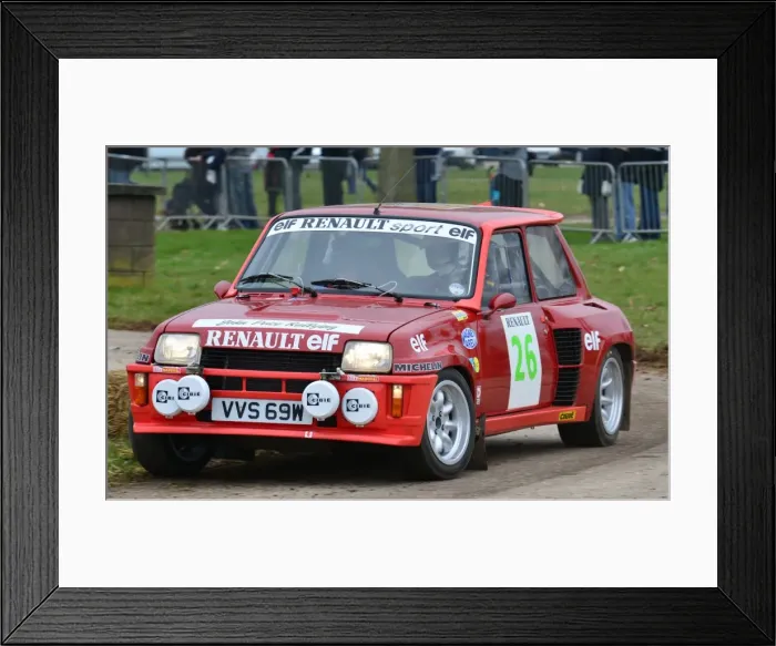 Framed Print : CJ3 0629 Andy Cooper, John Price, Renault 5 Maxi Turbo, VVS 69 W Framed Print : CJ3 0629 Andy Cooper, John Price, Renault 5 Maxi Turbo, VVS 69 W