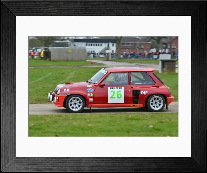 Framed Print : CJ3 0636 Andy Cooper, John Price, Renault 5 Maxi Turbo