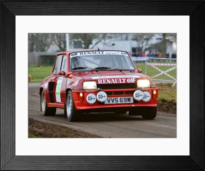 Framed Print : CJ3 0761 Andy Cooper, John Price, Renault 5 Maxi Turbo, VVS 69 W Framed Print : CJ3 0761 Andy Cooper, John Price, Renault 5 Maxi Turbo, VVS 69 W