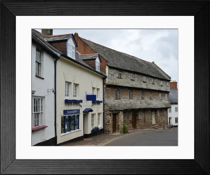 Framed Print : CJ3 8222 Old buildings and narrow streets