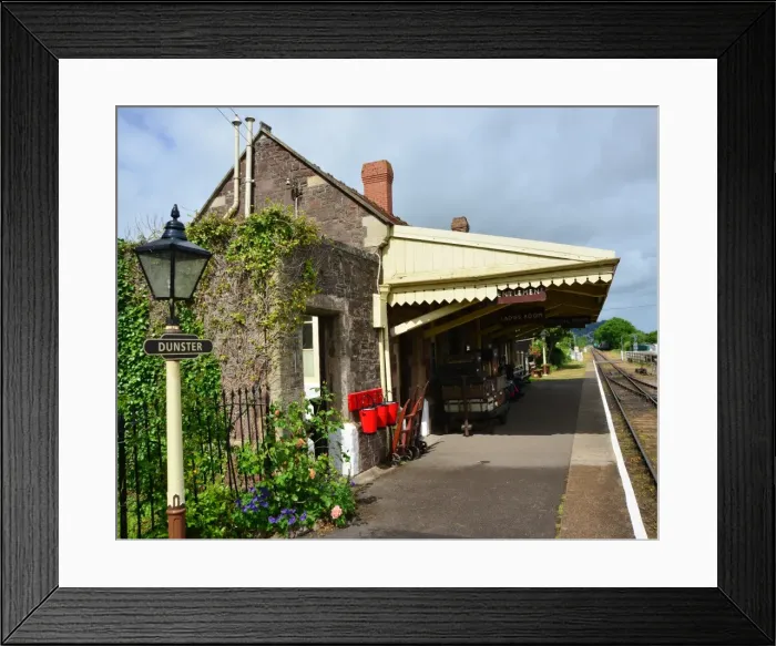 Framed Print : CJ3 8228 Dunster Railway Station Framed Print : CJ3 8228 Dunster Railway Station