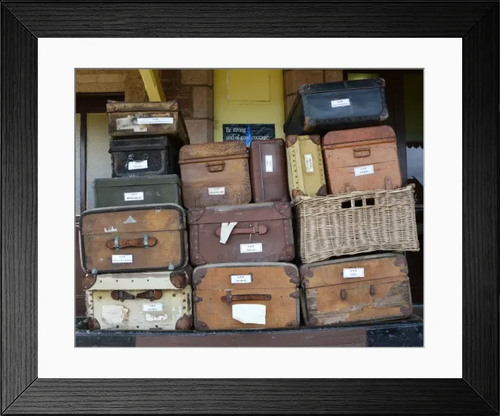Framed Print : CJ3 8232 Luggage ready to go Framed Print : CJ3 8232 Luggage ready to go