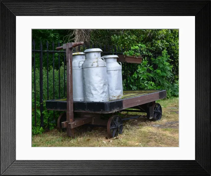 Framed Print : CJ3 8234 Milk Churns Framed Print : CJ3 8234 Milk Churns
