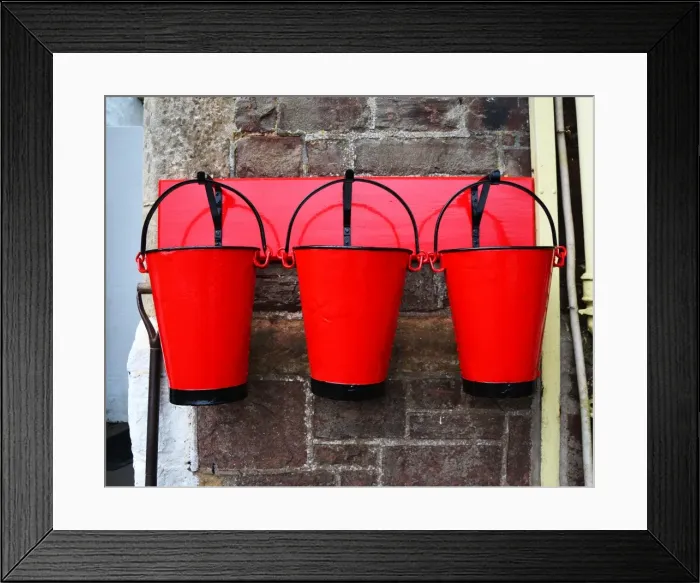 Framed Print : CJ3 8238 Fire buckets Framed Print : CJ3 8238 Fire buckets