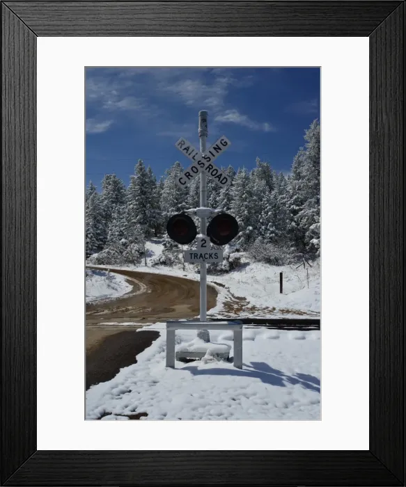 Framed Print : CJ3 3119 Rail crossing on Gross Dam Road Framed Print : CJ3 3119 Rail crossing on Gross Dam Road