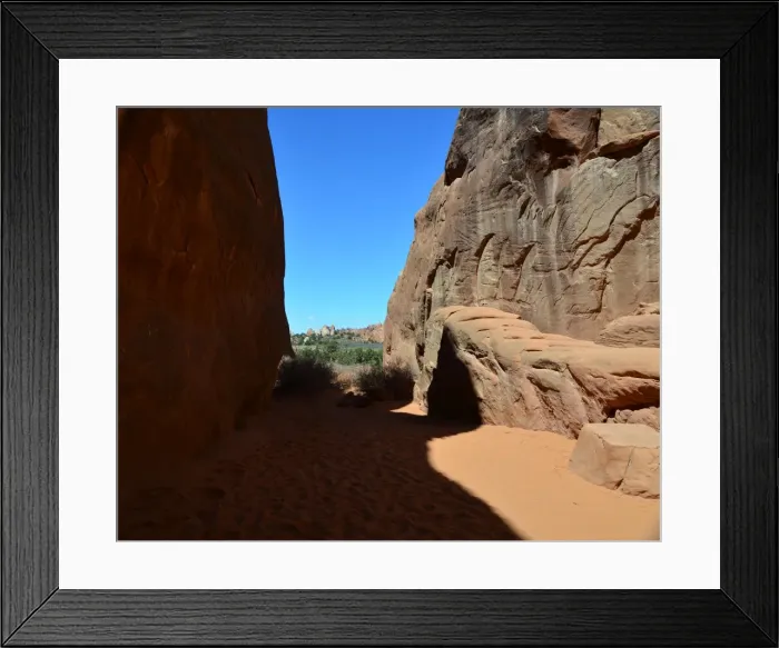 Framed Print : CJ3 3406 Hidden canyon view out Framed Print : CJ3 3406 Hidden canyon view out