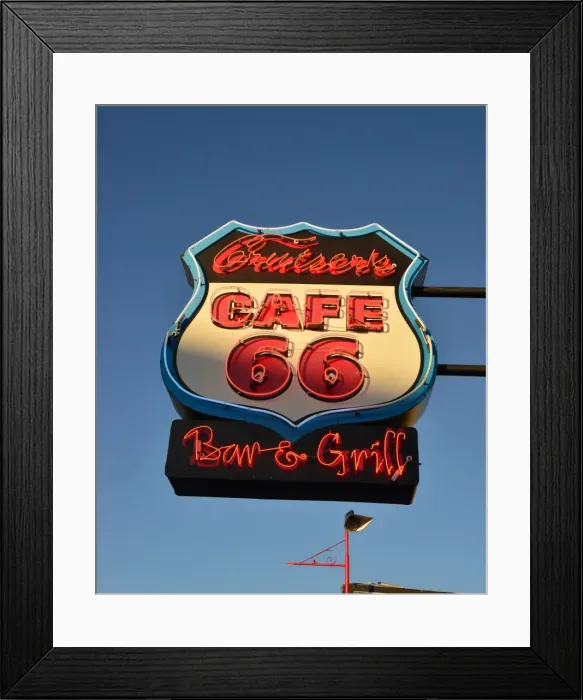 Framed Print : CJ3 4014 Illuminated sign Framed Print : CJ3 4014 Illuminated sign