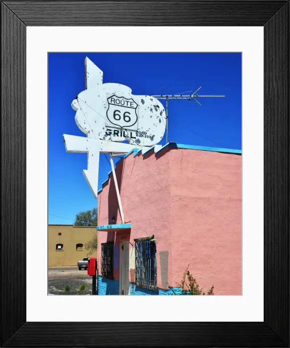 Framed Print : CJ3 4041 Route 66 Grill Framed Print : CJ3 4041 Route 66 Grill