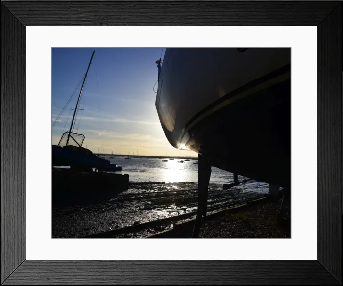 Framed Print : CJ5 2031 Late evening in the west mersea boatyard Framed Print : CJ5 2031 Late evening in the west mersea boatyard