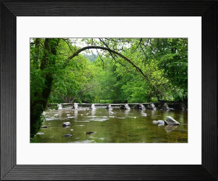 Framed Print : CJ3 8368 Tarr Steps, River Barle Framed Print : CJ3 8368 Tarr Steps, River Barle