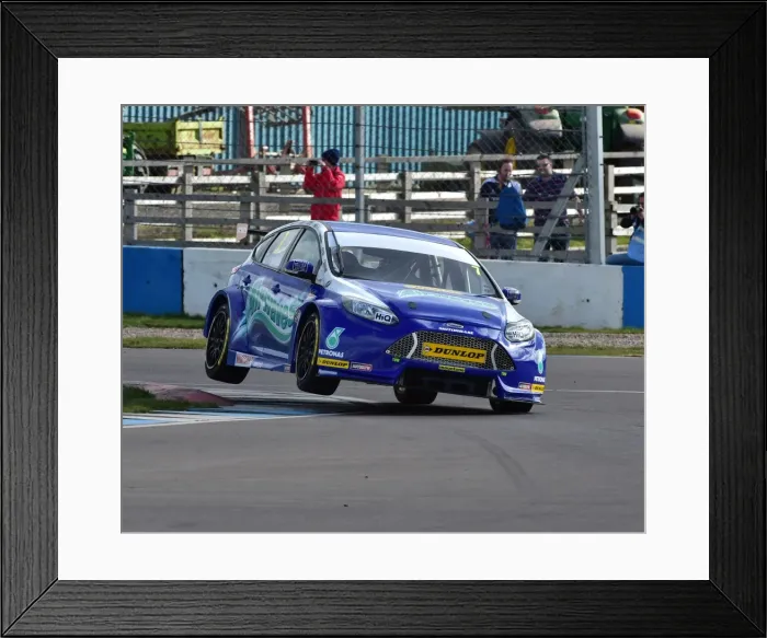 Framed Print : CM1 0610 Fabrizio Giovanardi, Airwaves Racing, Ford Focus ST, on two wheels