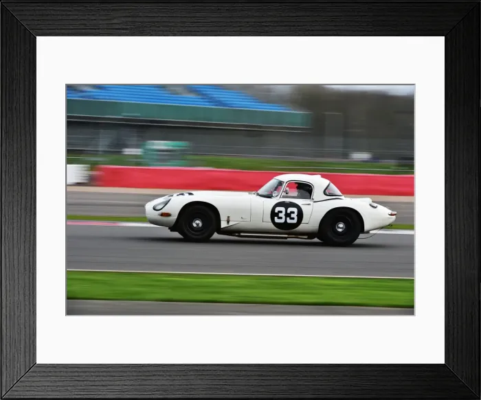 Framed Print : CM1 3688 Paul Kennelly, Jaguar E-Type lightweight, 245 YUB
