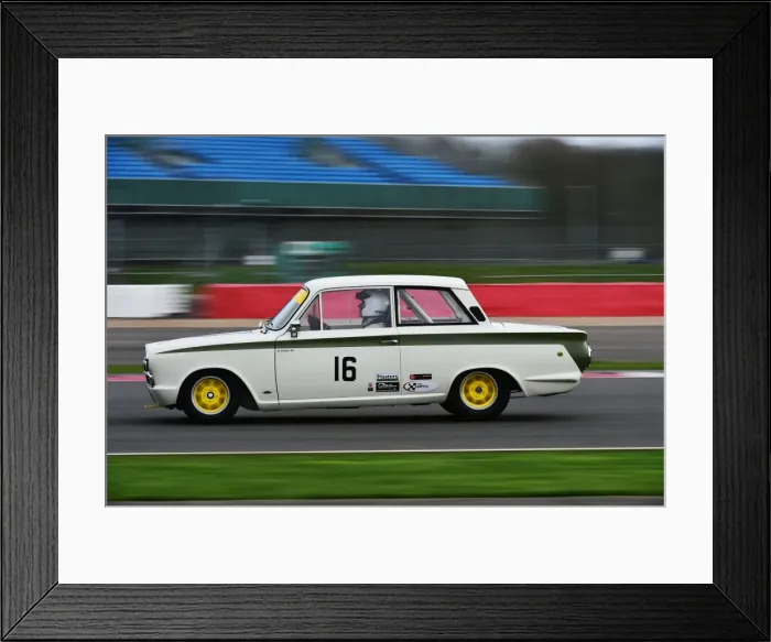 Framed Print : CM1 3693 David Tomlin, Ford Lotus Cortina, KFR 218 D, Innes ireland Cup Framed Print : CM1 3693 David Tomlin, Ford Lotus Cortina, KFR 218 D, Innes ireland Cup