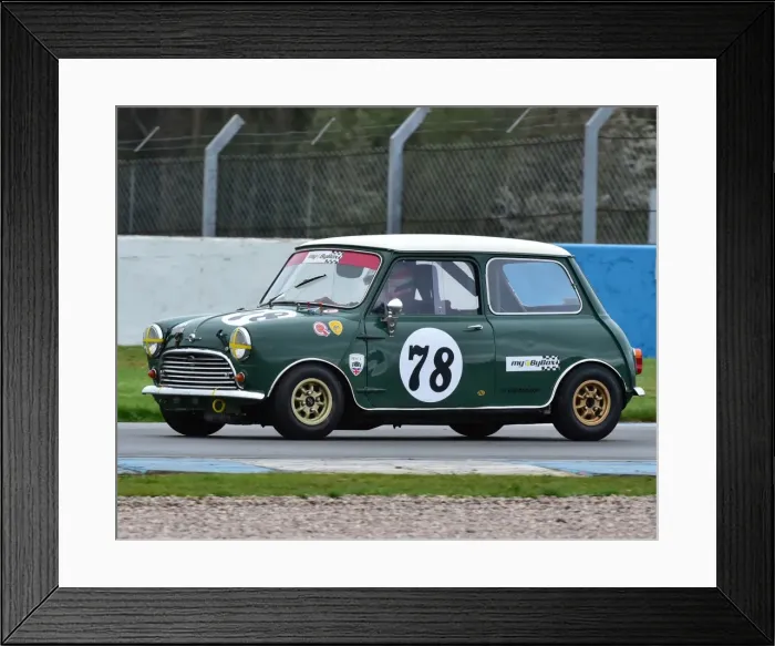 Framed Print : CM1 4873 Colin Flynn, Morris Mini Cooper S, BLV 114 A