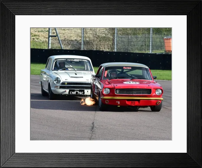 Framed Print : CM1 9573 Neil Brown, Ford Mustang, APO 271 C, Tim Davies, Ford Lotus Cortina, CNR 76 C