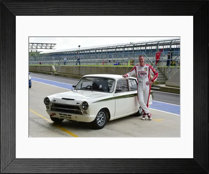 Framed Print : CM2 0299 Matt Neal, Ford Lotus Cortina, DPE 810 B Framed Print : CM2 0299 Matt Neal, Ford Lotus Cortina, DPE 810 B