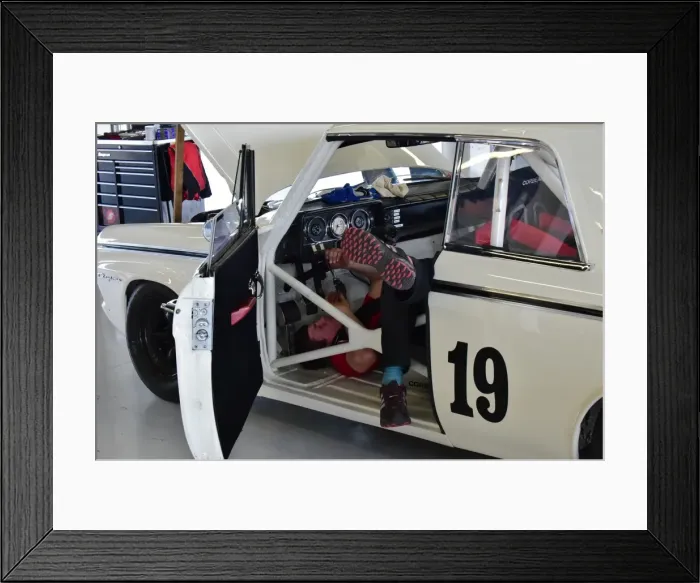 Framed Print : CM2 0297 Daytona, mechanic at work Framed Print : CM2 0297 Daytona, mechanic at work