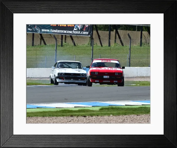 Framed Print : CM2 0953 Peter Ratcliff, Howard Dawson, Wood, dicing Ford Capris