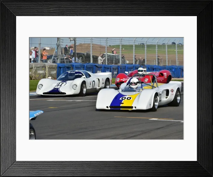 Framed Print : Kevin Cooke, Royale RP17, David Carrington-Yates, Samuel Carrington-Yates, Chevron B16, Martini Trophy, Donington Historic Festival 2014 Framed Print : Kevin Cooke, Royale RP17, David Carrington-Yates, Samuel Carrington-Yates, Chevron B16, Martini Trophy, Donington Historic Festival 2014