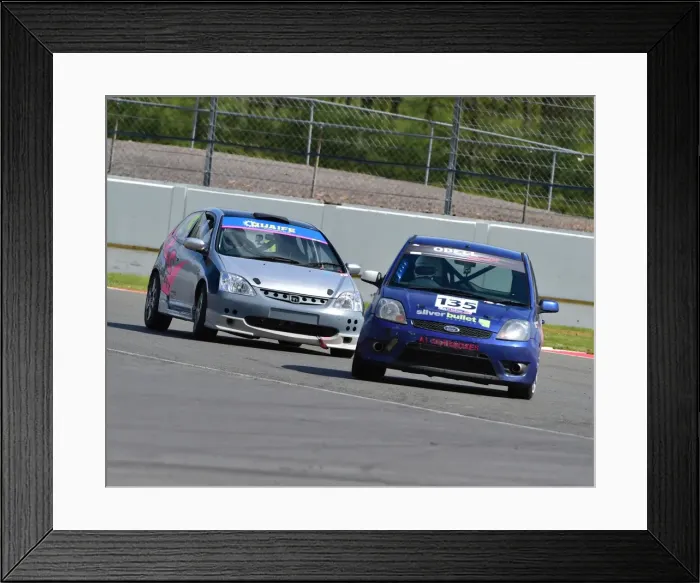 Framed Print : CM2 2699 Paul Boulton, Ford Fiesta, Kenny Coleman, Luke Bennett, Honda Civic