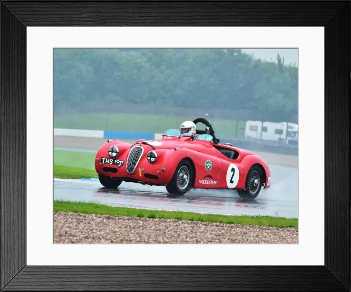 Framed Print : CM2 8852 Chris Keith-Lucas, Jaguar XK120, THS 120