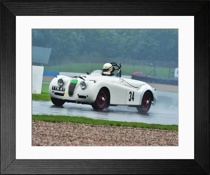 Framed Print : CM2 8853 Christopher Scholey, Jaguar XK120, TTB 87