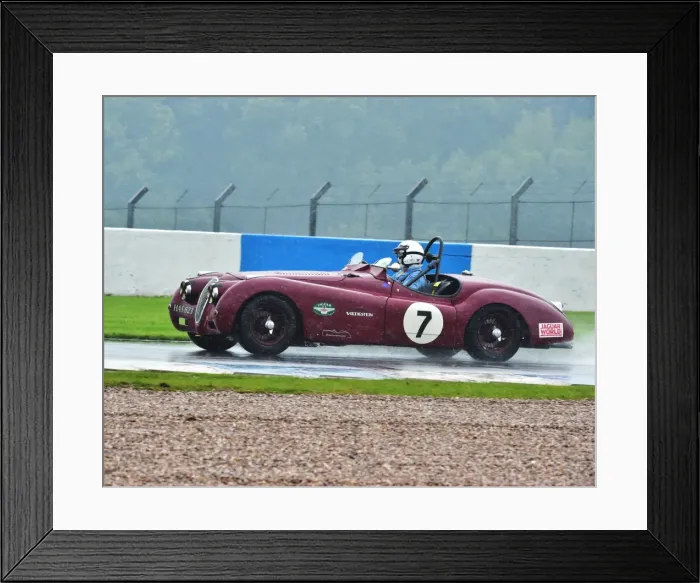 Framed Print : CM2 8896 Mark Donnor, Jaguar XK120, HAS 623 Framed Print : CM2 8896 Mark Donnor, Jaguar XK120, HAS 623