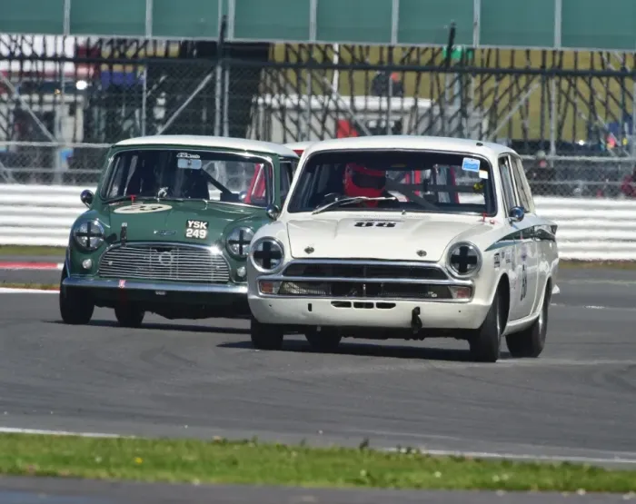 Framed Print : Chris Lay, Richard Fores, Ford Lotus Cortina, Joe Twyman, Jonathan Procter, Austin Mini Cooper S, YSK 249, U2TC, Under 2 litre touring cars, Warwick Banks trophy, Silverstone Classic 2015 Framed Print : Chris Lay, Richard Fores, Ford Lotus Cortina, Joe Twyman, Jonathan Procter, Austin Mini Cooper S, YSK 249, U2TC, Under 2 litre touring cars, Warwick Banks trophy, Silverstone Classic 2015