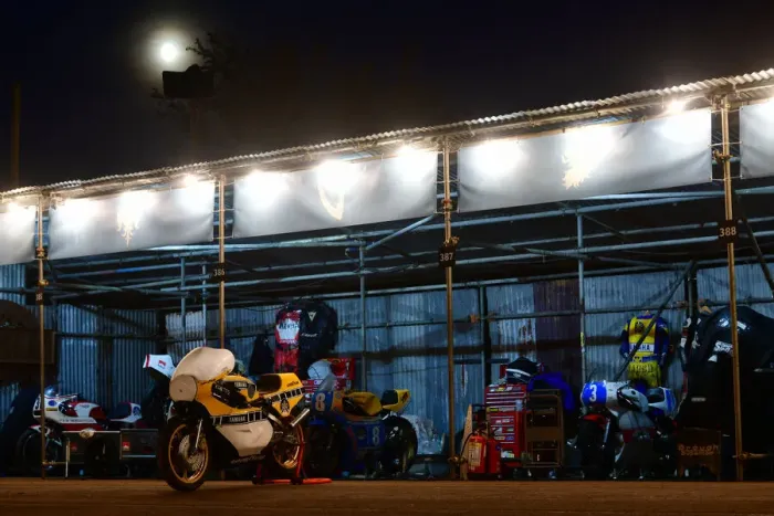 Rights Managed : CJ10 0813 Yamahas in the moonlight Rights Managed : CJ10 0813 Yamahas in the moonlight