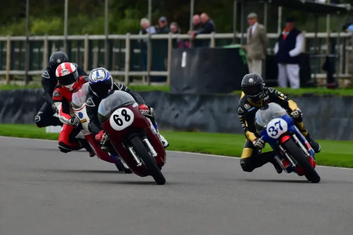 Rights Managed : CJ10 1184 Michael Russell, Norton Manx Atlas, James Hillier, Yamaha TZ350G