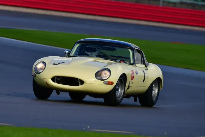 Framed Print : CJ10 1742 Mark Russell, Tony Jardine, Jaguar E-Type