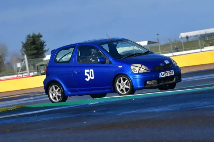 Framed Print : CJ10 3113 Ollie Leston, Toyota Yaris T Sport