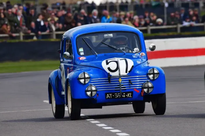 Rights Managed : CJ10 6697 Mena Pierre-Brice, Renault 4CV Rights Managed : CJ10 6697 Mena Pierre-Brice, Renault 4CV
