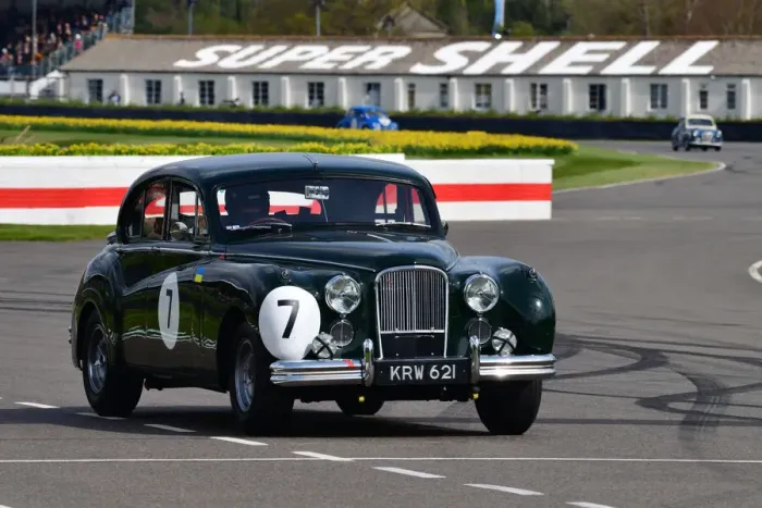 Rights Managed : CJ10 6708 Rowan Atkinson, Jaguar MKVII Rights Managed : CJ10 6708 Rowan Atkinson, Jaguar MKVII