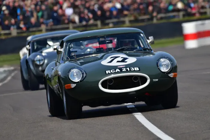 Rights Managed : CJ10 6862 Gaye Vincent, Gordon Shedden, Jaguar E-Type semi-lightweight Rights Managed : CJ10 6862 Gaye Vincent, Gordon Shedden, Jaguar E-Type semi-lightweight