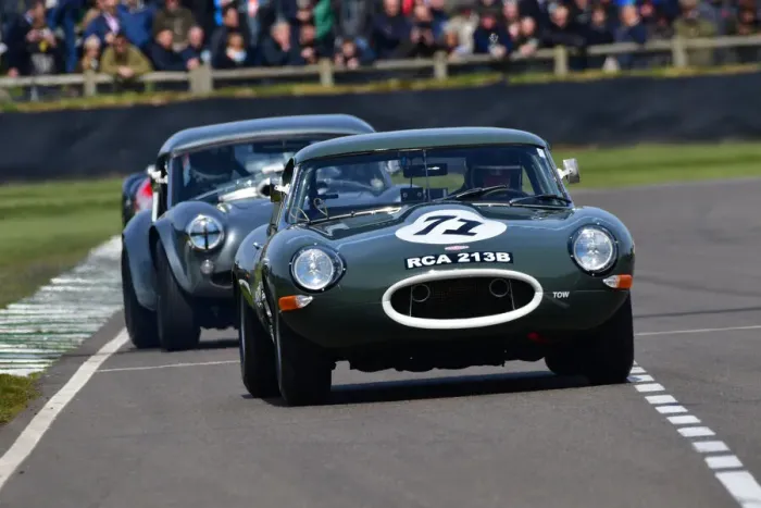Rights Managed : CJ10 6904 Gaye Vincent, Gordon Shedden, Jaguar E-Type semi-lightweight Rights Managed : CJ10 6904 Gaye Vincent, Gordon Shedden, Jaguar E-Type semi-lightweight