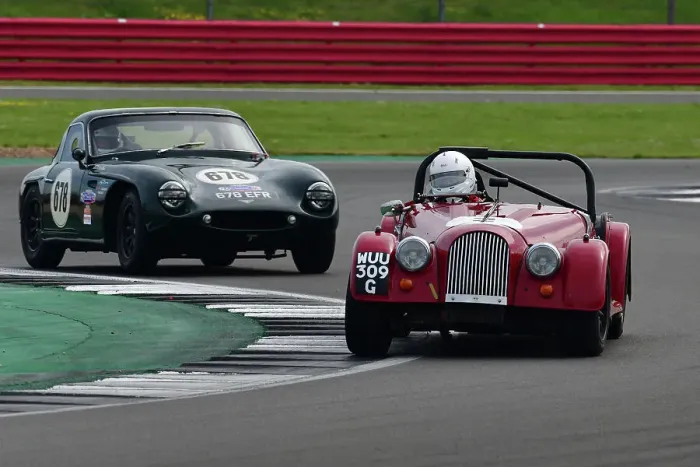 Framed Print : CJ11 0182 Peter Garland, Morgan Plus 8, Martin Stowe, TVR Grantura Mk3 Framed Print : CJ11 0182 Peter Garland, Morgan Plus 8, Martin Stowe, TVR Grantura Mk3