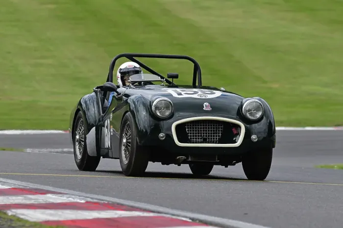 Framed Print : CJ11 2553 Roy Chamberlain, Triumph TR2 Framed Print : CJ11 2553 Roy Chamberlain, Triumph TR2