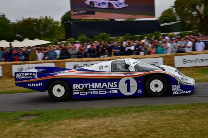 Rights Managed : CJ11 3430 Derek Bell, Porsche 956 Rights Managed : CJ11 3430 Derek Bell, Porsche 956